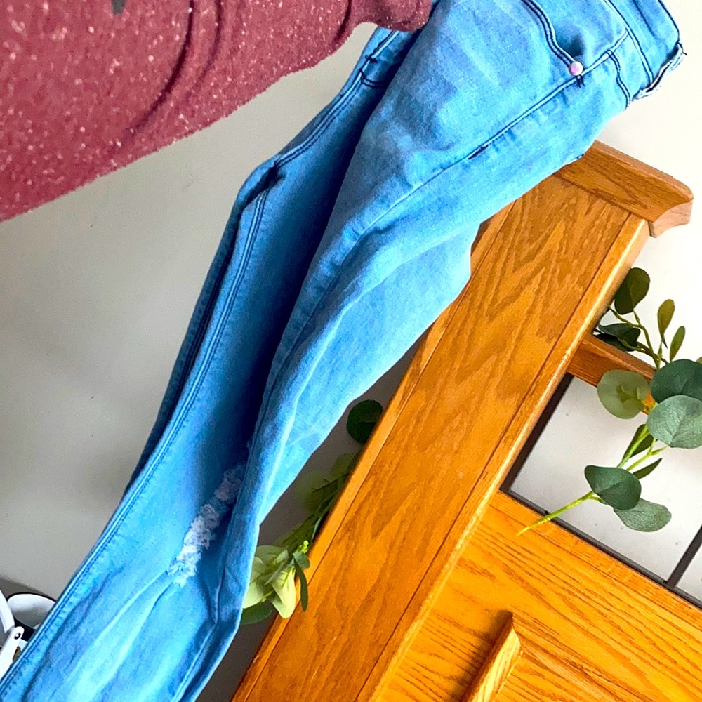 High wait skinny jeans